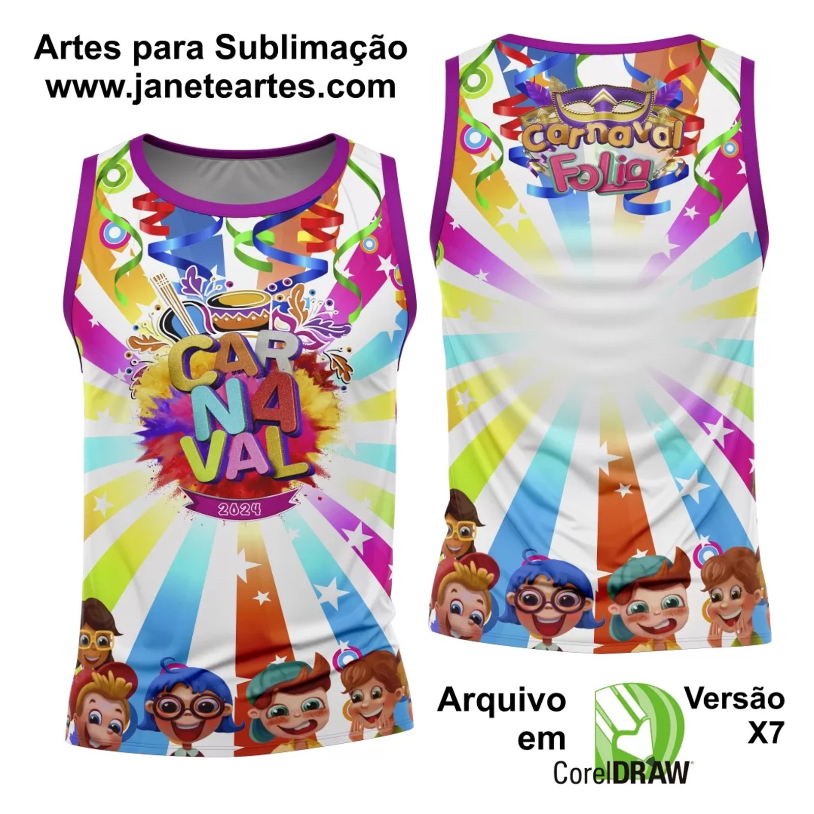 Arte Camisa Bloco Abadá Sublimação Carnaval 2025 - Modelo 06