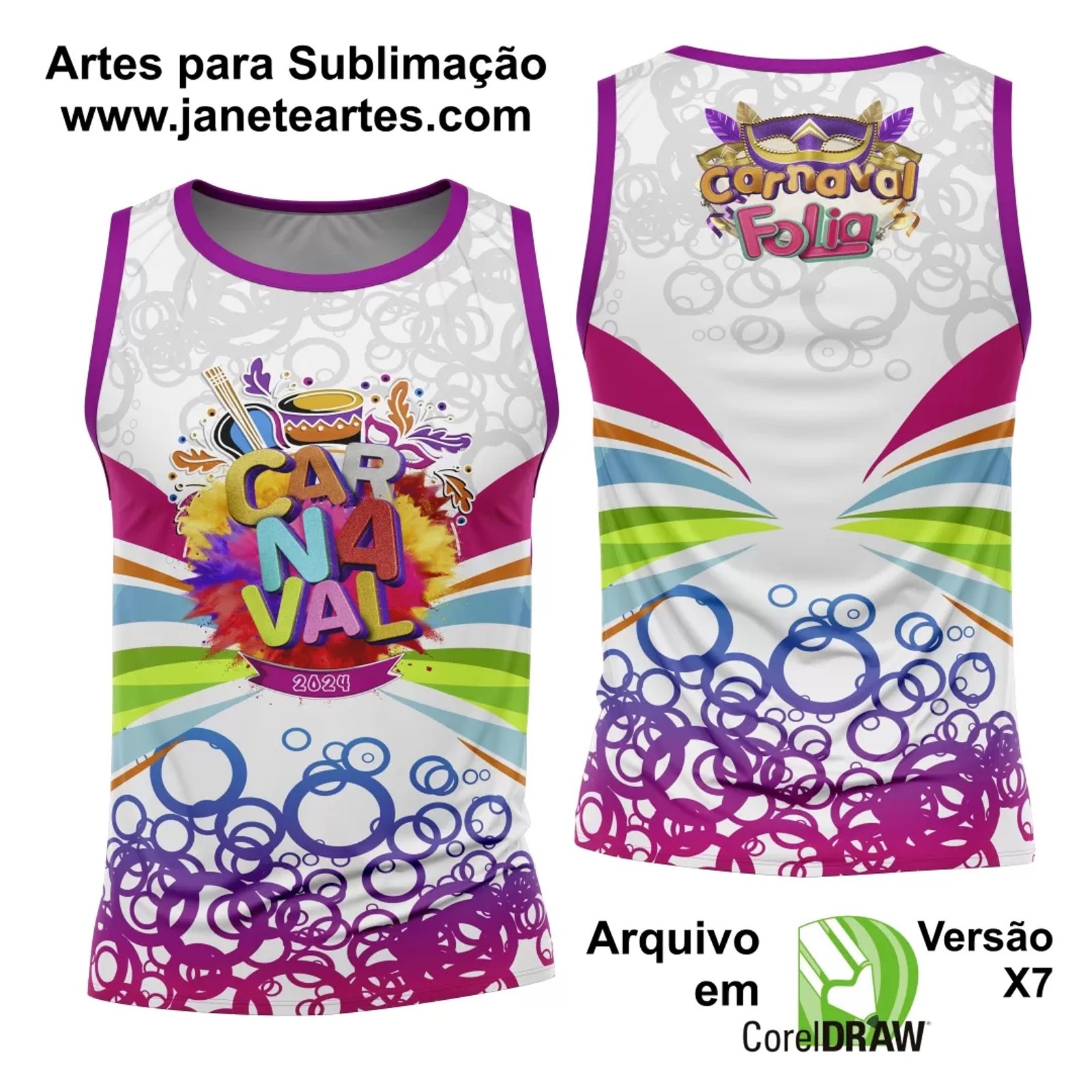 Arte Camisa Bloco Abadá Sublimação Carnaval 2025 - Modelo 07
