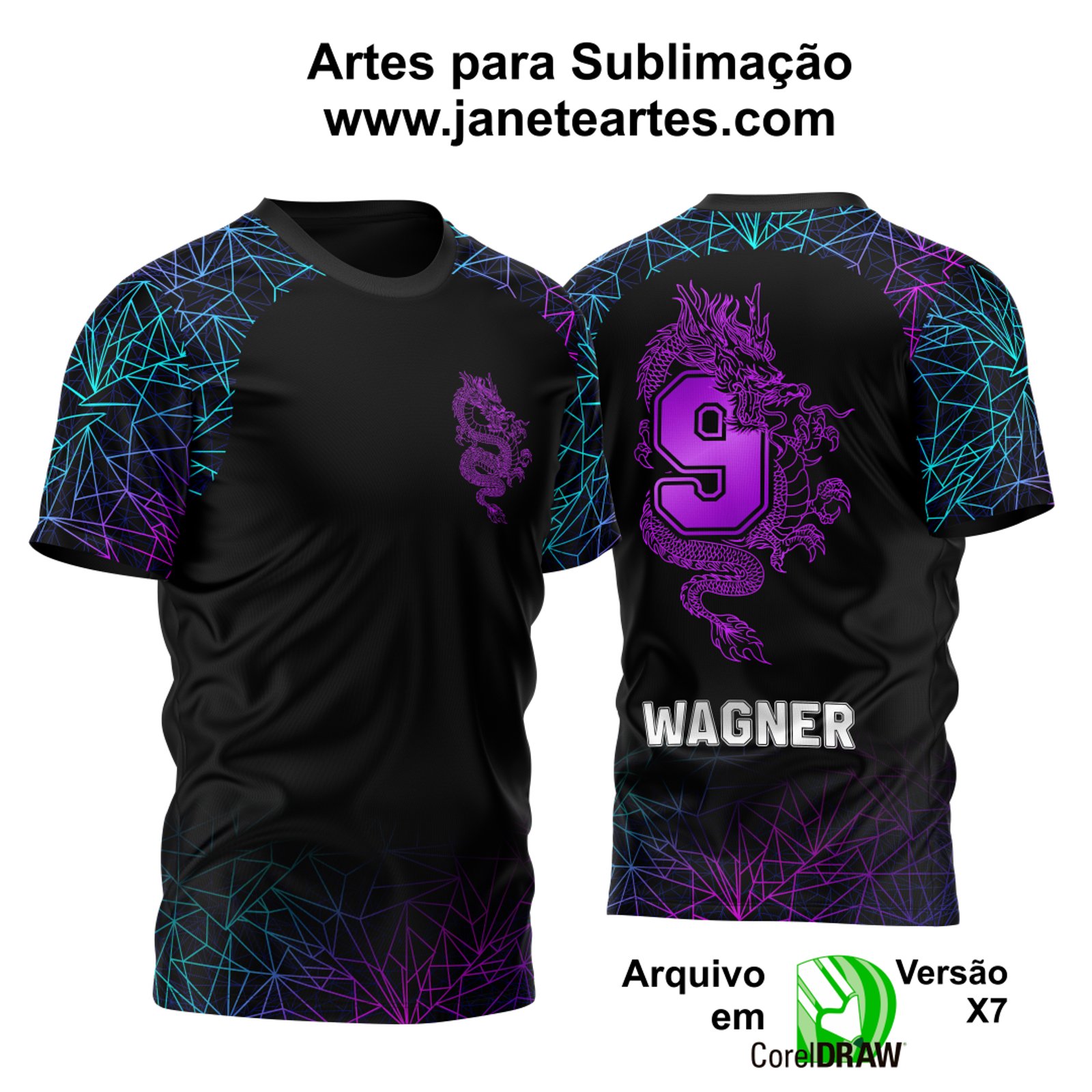 Arte Vetor Camisa Nono Ano 2024 Modelo Dragao