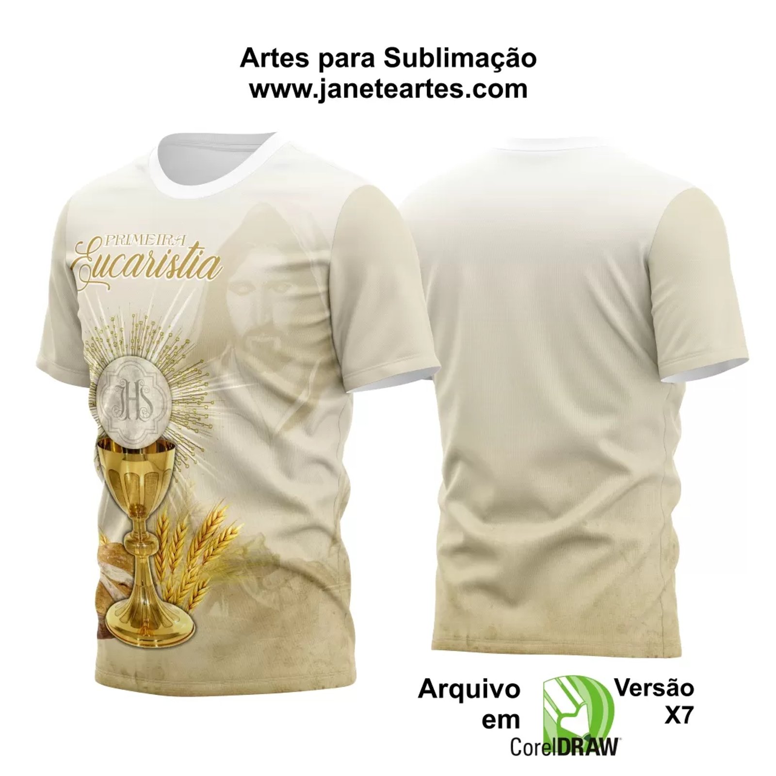 Arte Vetor Camisa Para Primeira Eucaristia Primeira Comunhão 2023 Modelo 22