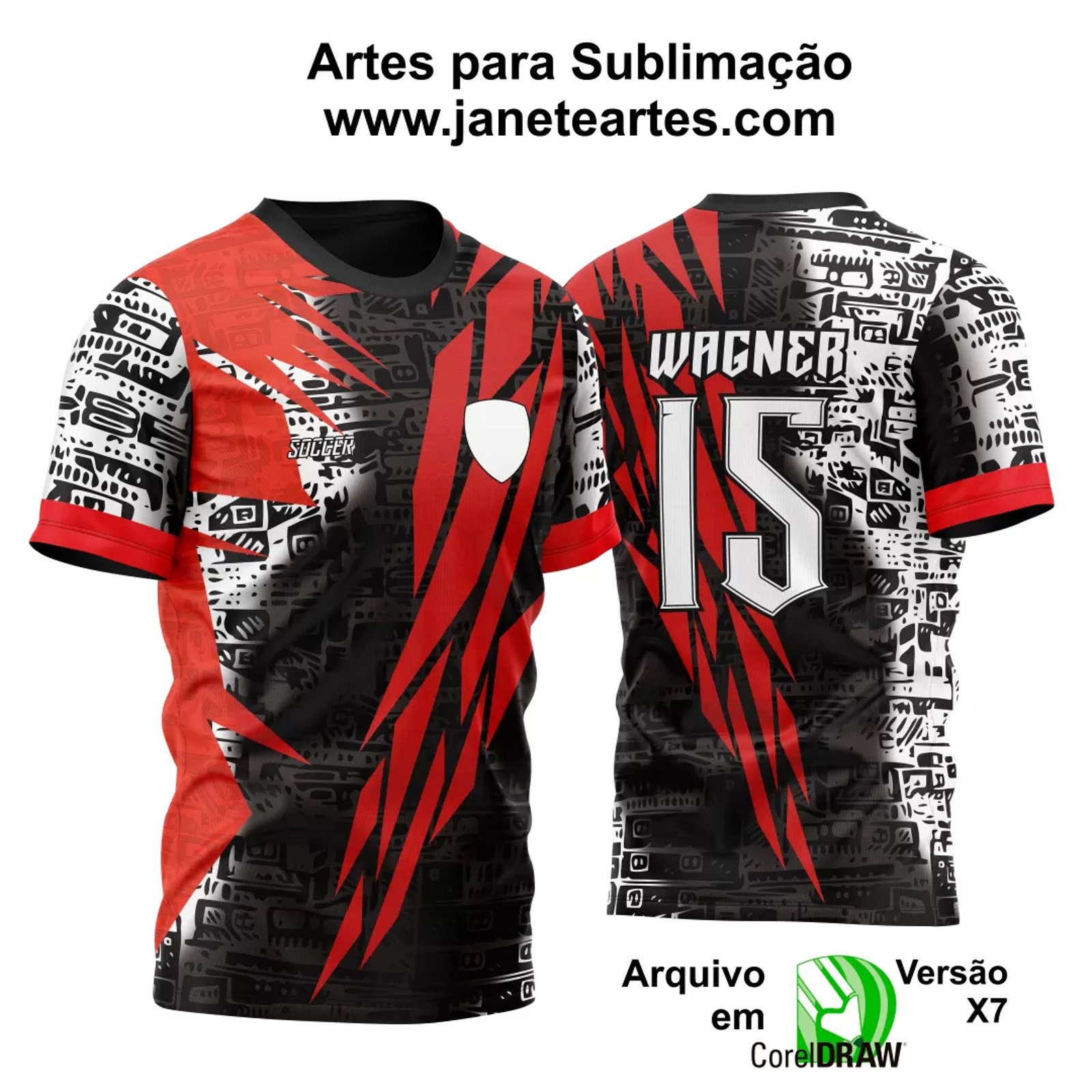 Arte Vetor Camisa Quebrada 2024 Modelo 01