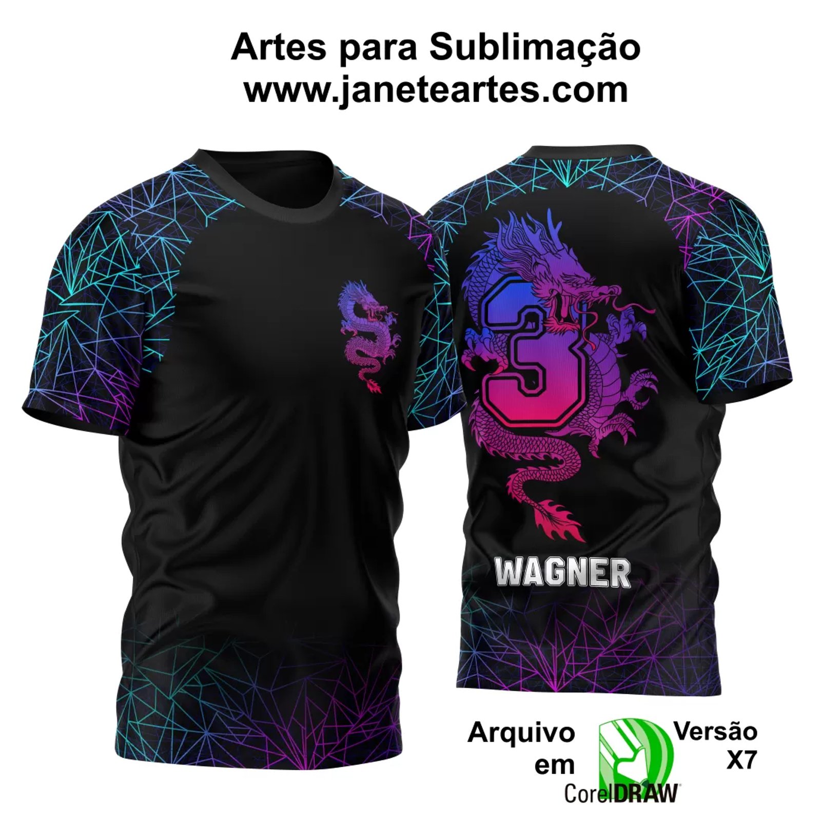 Arte Vetor Camisa Terceirão 2024 Dragão Modelo 01