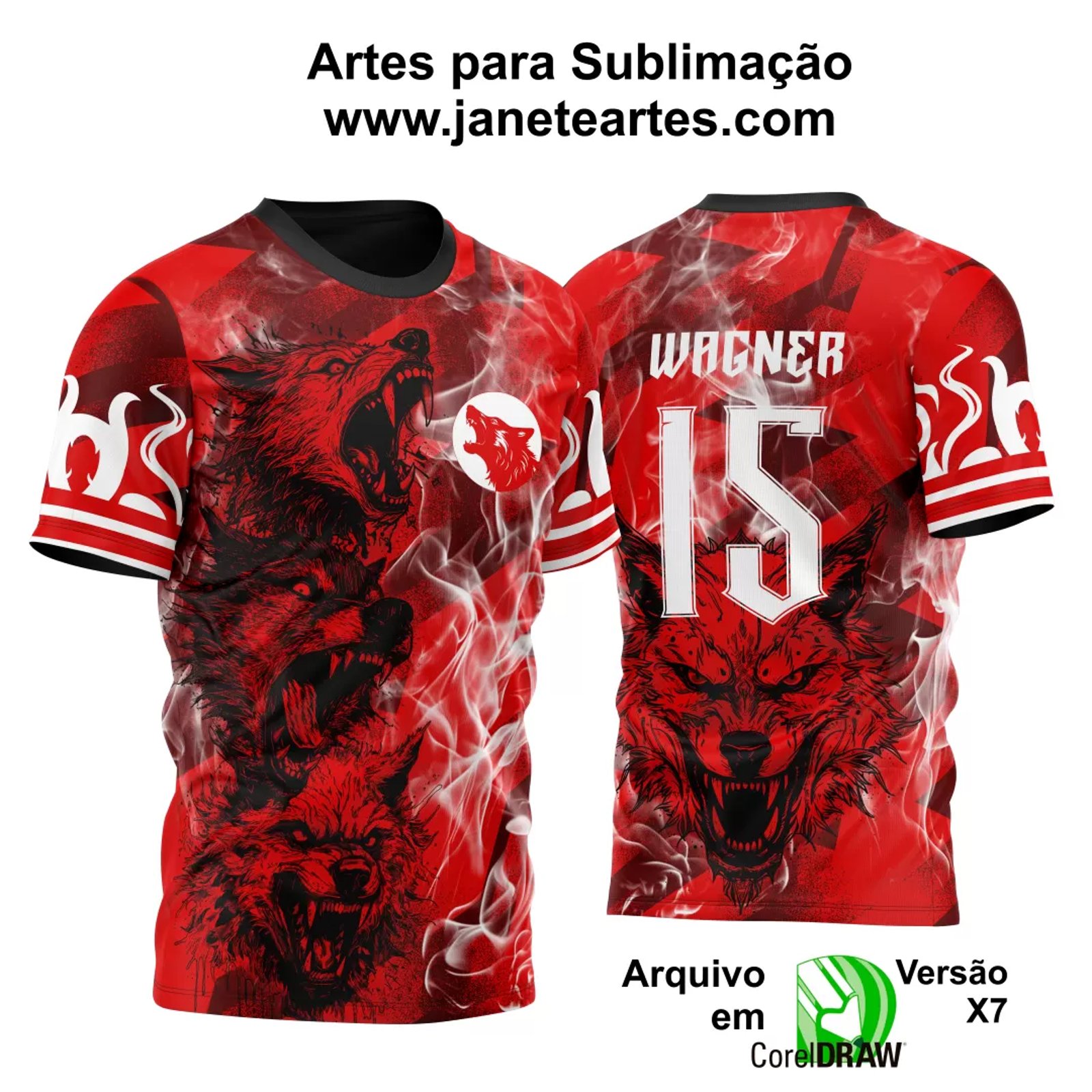 Arte Vetor Camisa InterClasse 2024 Quatro Lobos Modelo 01
