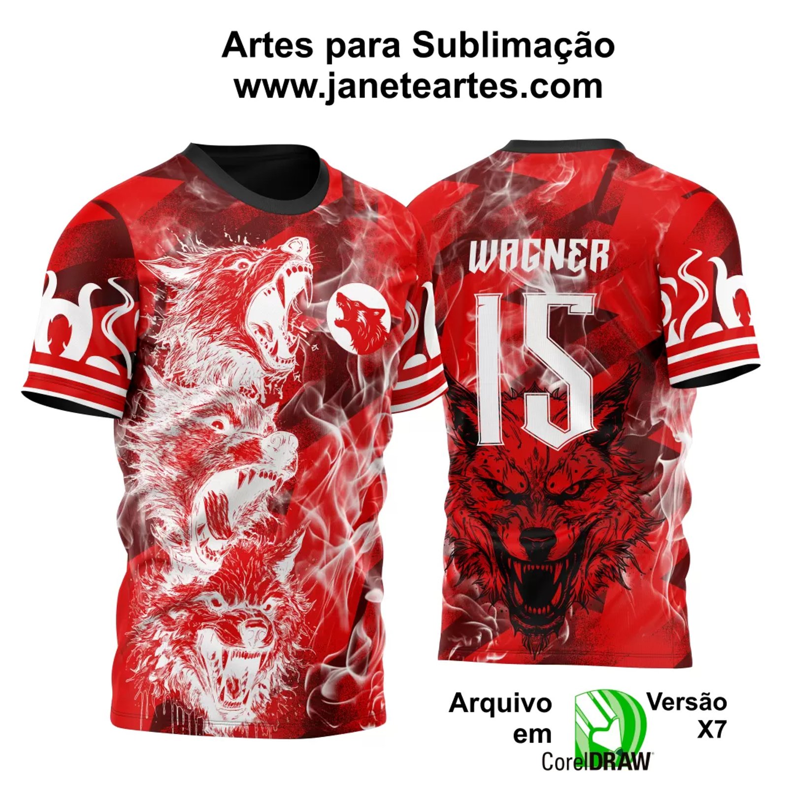 Arte Vetor Camisa InterClasse 2024 Quatro Lobos Modelo 02