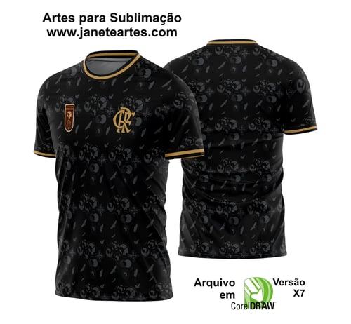 Arte Vetor Estampa Camisa Flamengo Consciência Negra 2023-24 Arte Vetor Estampa Camisa Flamengo Consciência Negra 2023-24