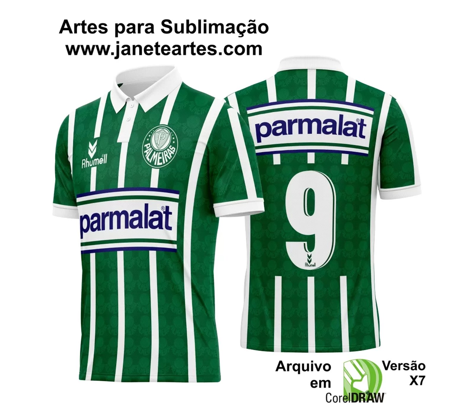 Arte Vetor Estampa Camisa Palmeiras Titular 1993-94
