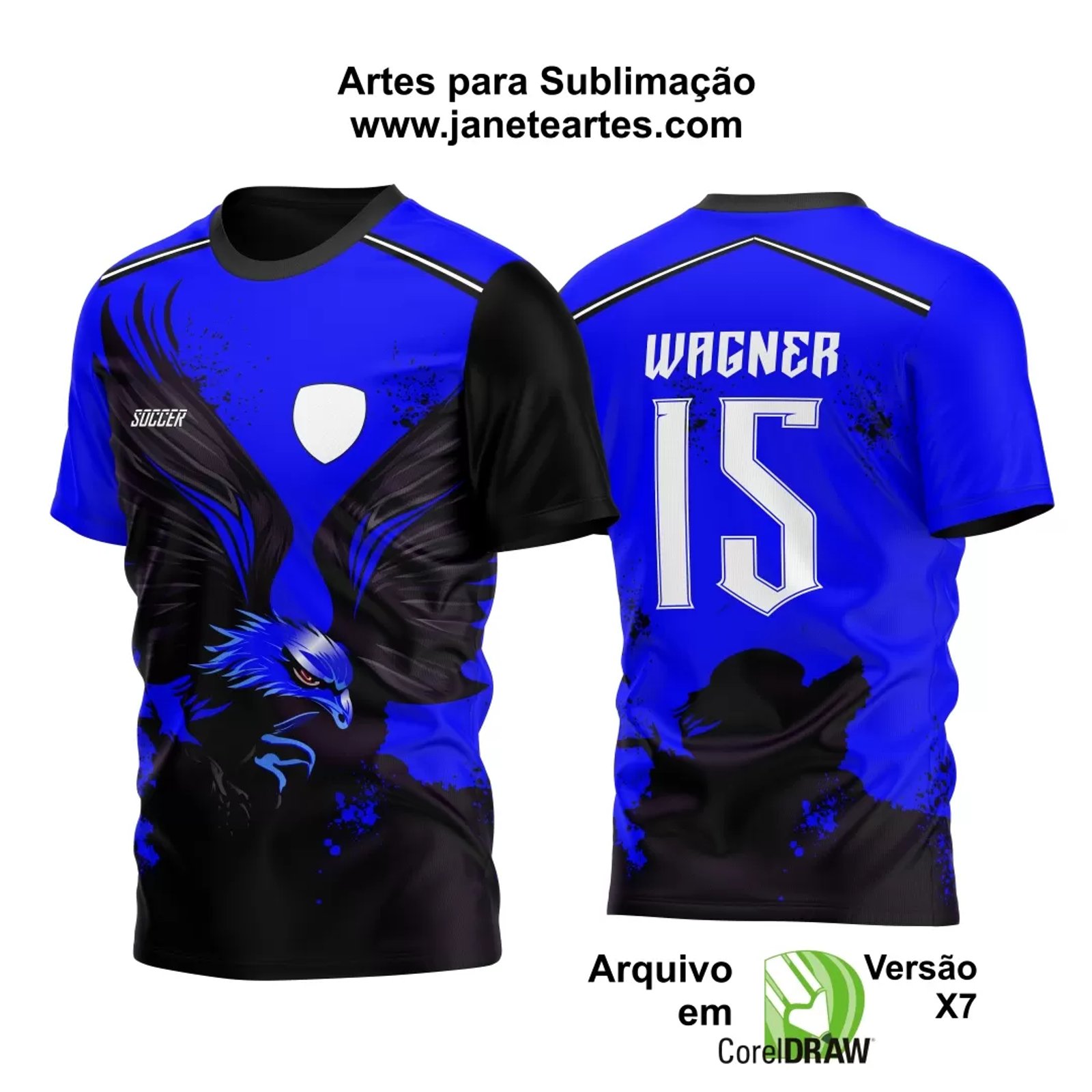 Arte Vetor Estampa Camisa InterClasse Águia Modelo 03
