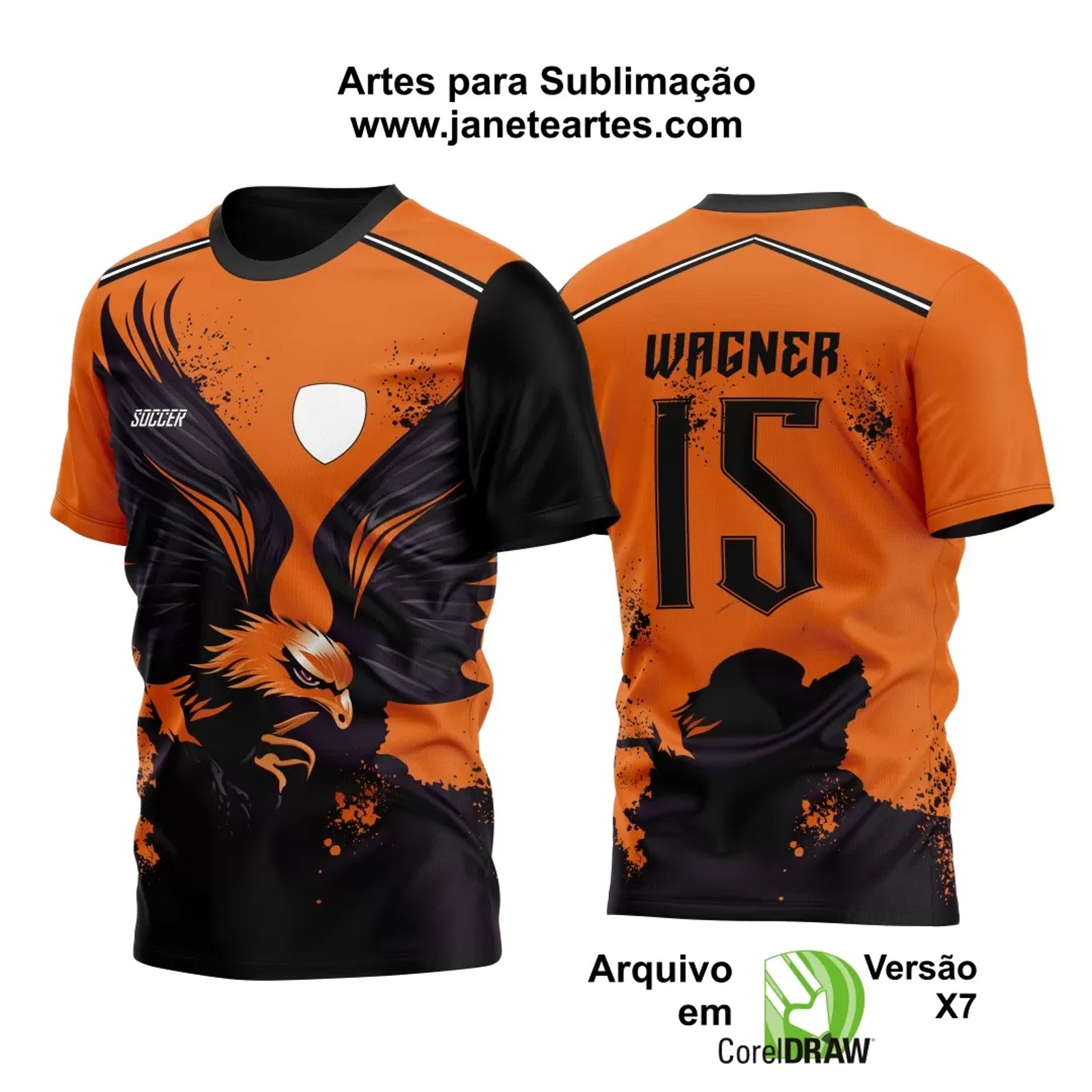 Arte Vetor Estampa Camisa InterClasse Águia Modelo 04