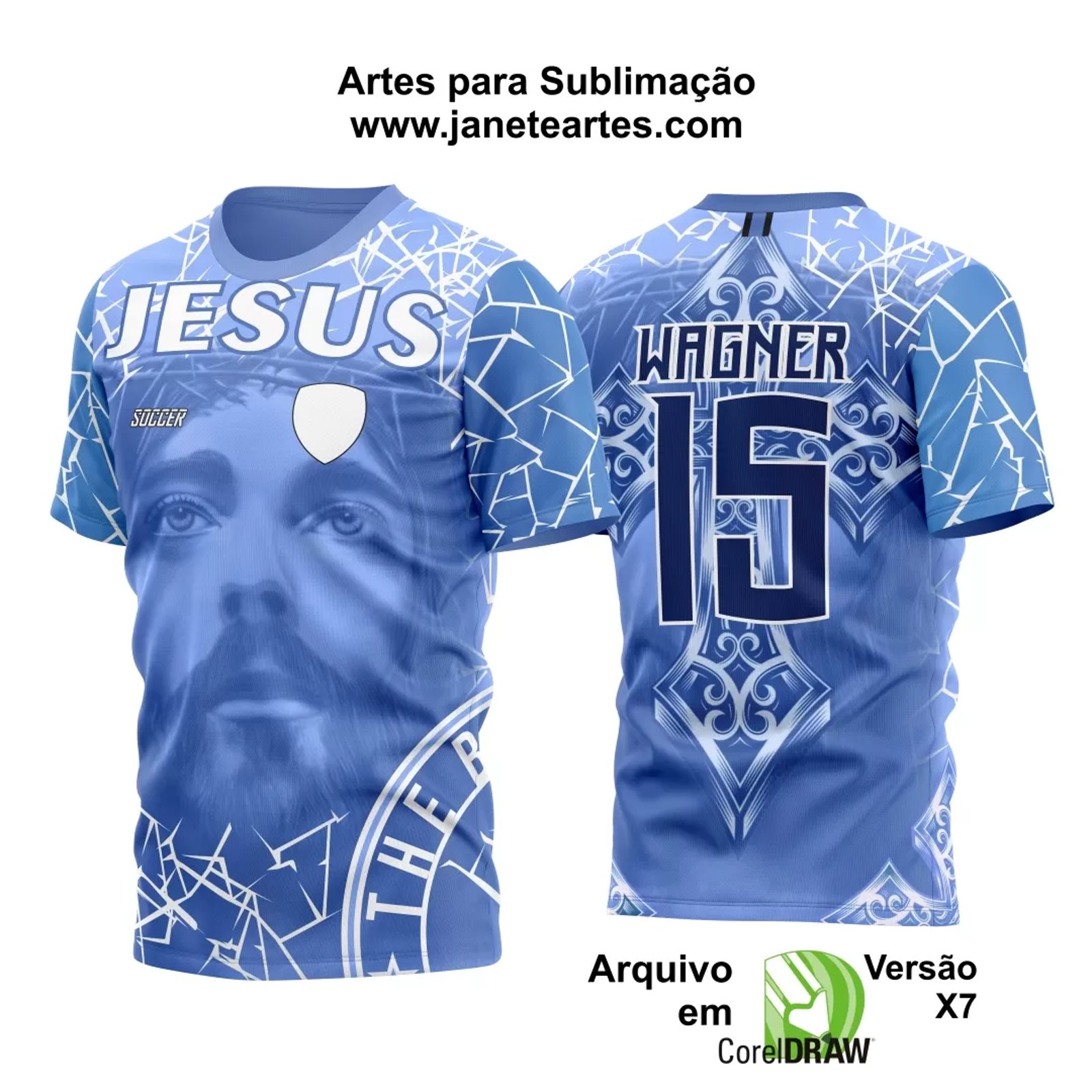 Arte Vetor Estampa Camisa Time Jesus
