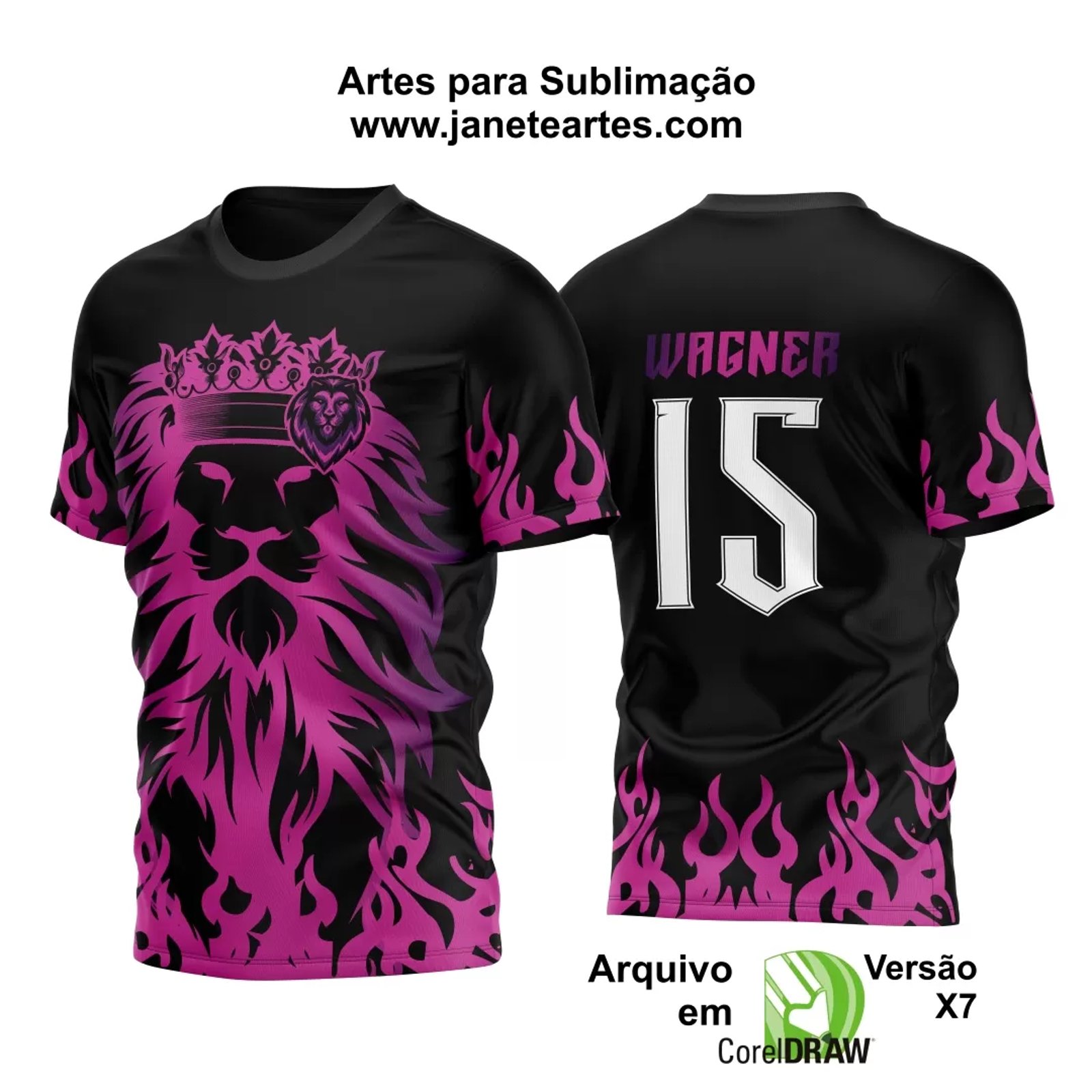 Arte Vetor Camisa InterClasse 2024 Leão Modelo 01