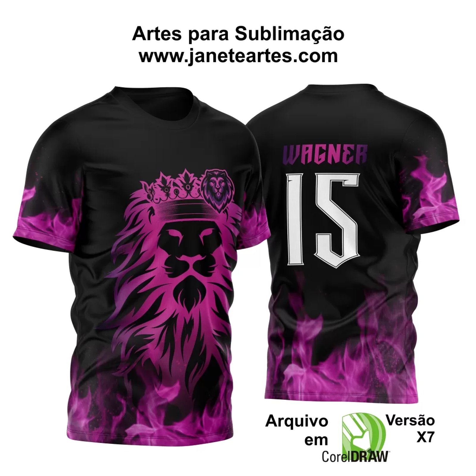 Arte Vetor Camisa InterClasse 2024 Leão Modelo 02