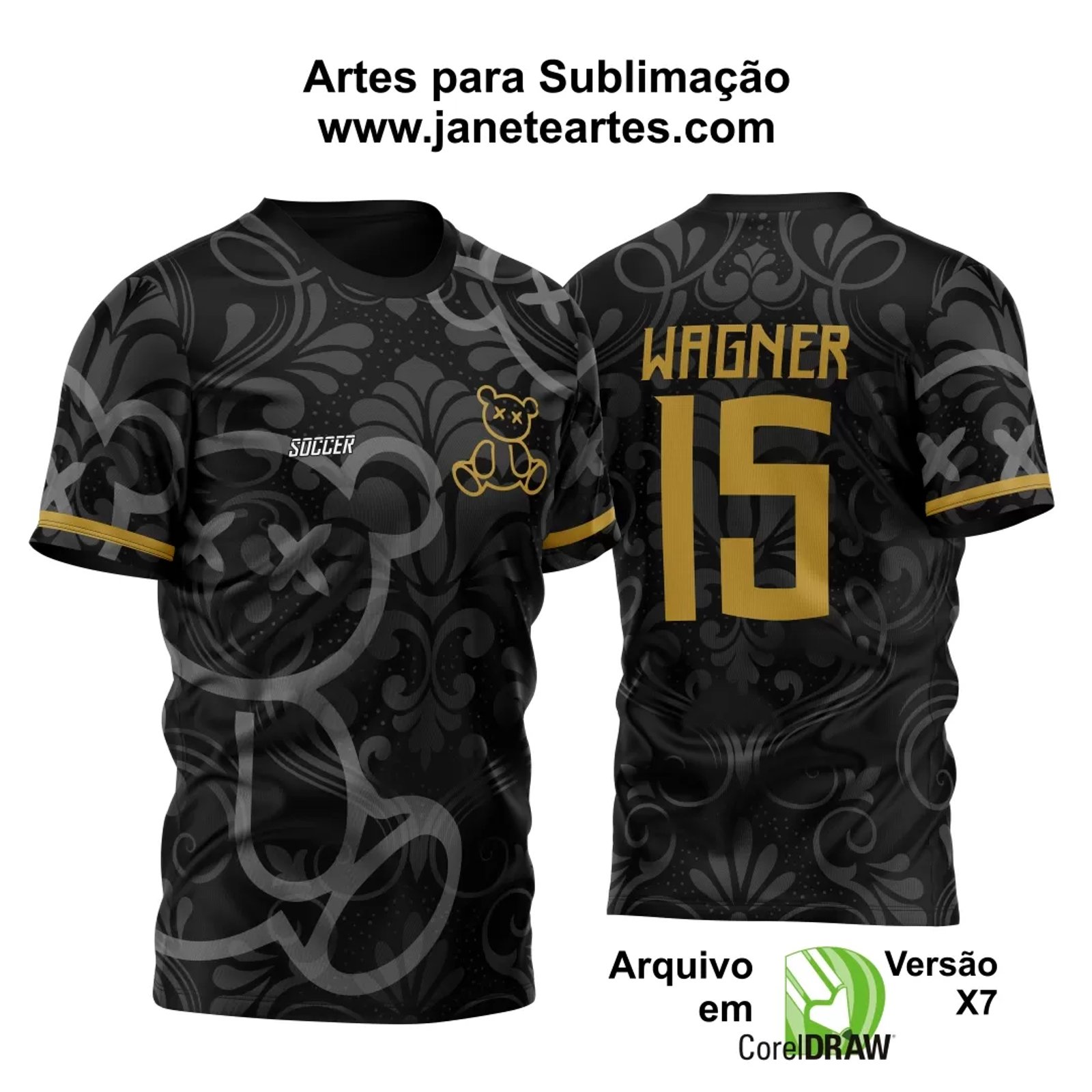 Arte Vetor Estampa Camisa Formandos Urso 2024