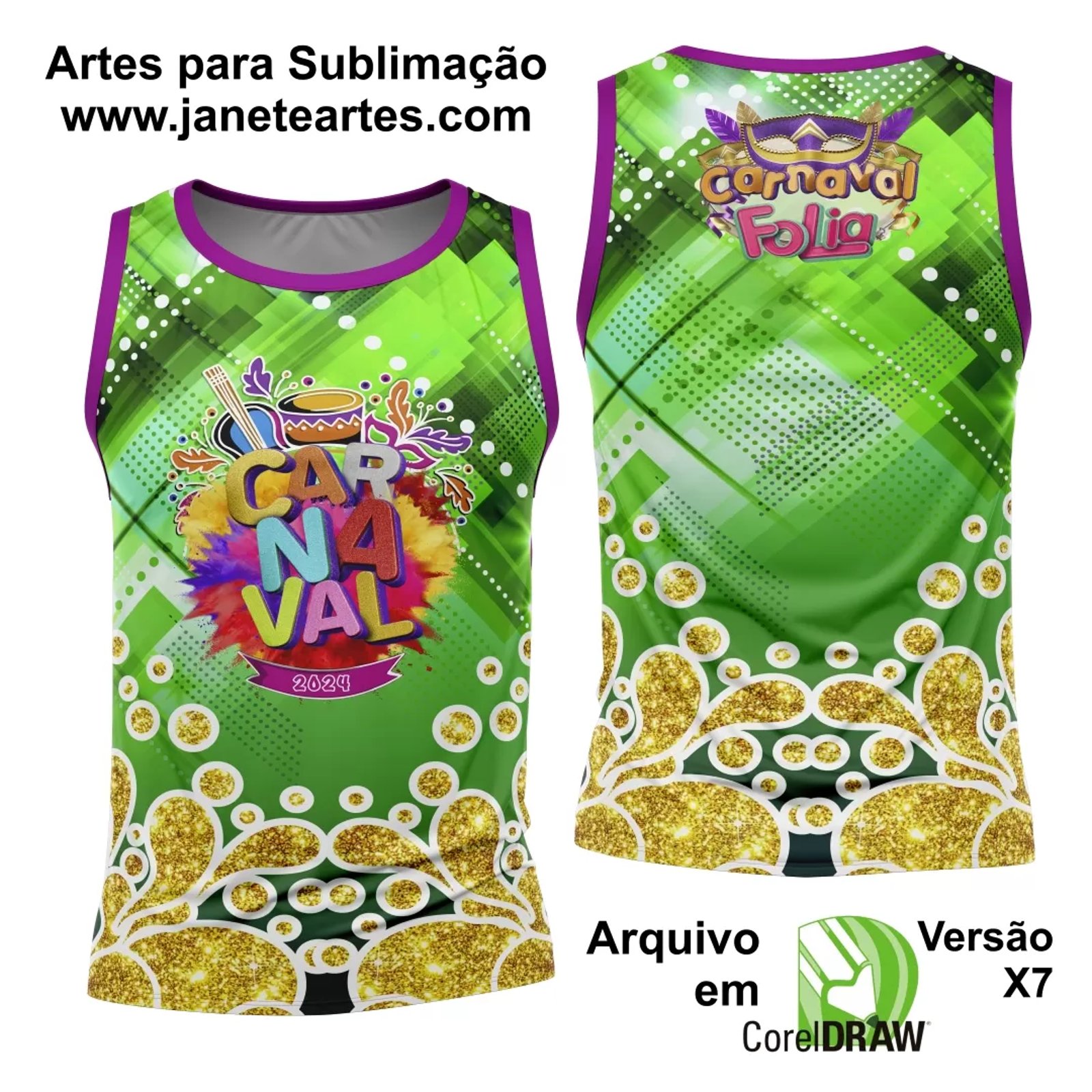Arte Camisa Bloco Abadá Sublimação Carnaval 2025 - Modelo 09