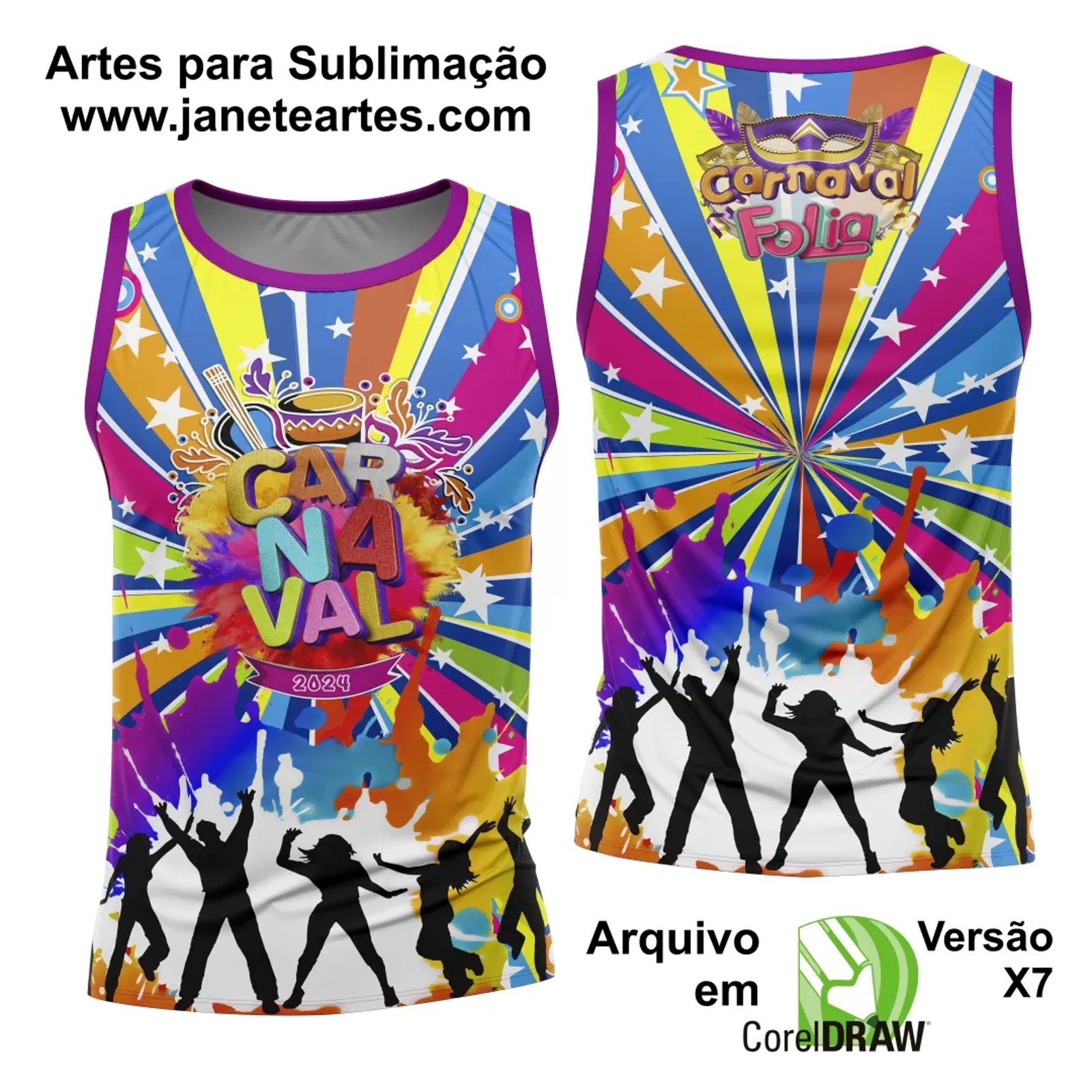 Arte Camisa Bloco Abadá Sublimação Carnaval 2025 - Modelo 10