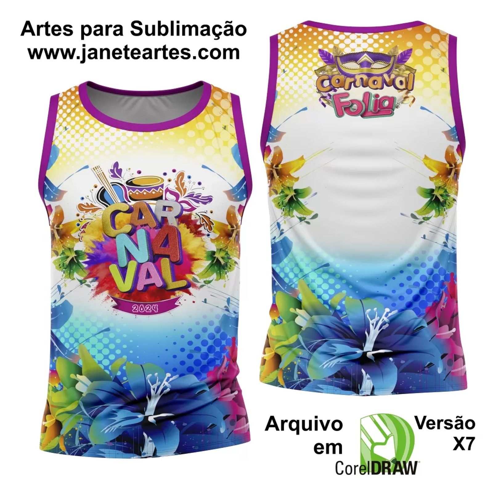 Arte Camisa Bloco Abadá Sublimação Carnaval 2025 - Modelo 11