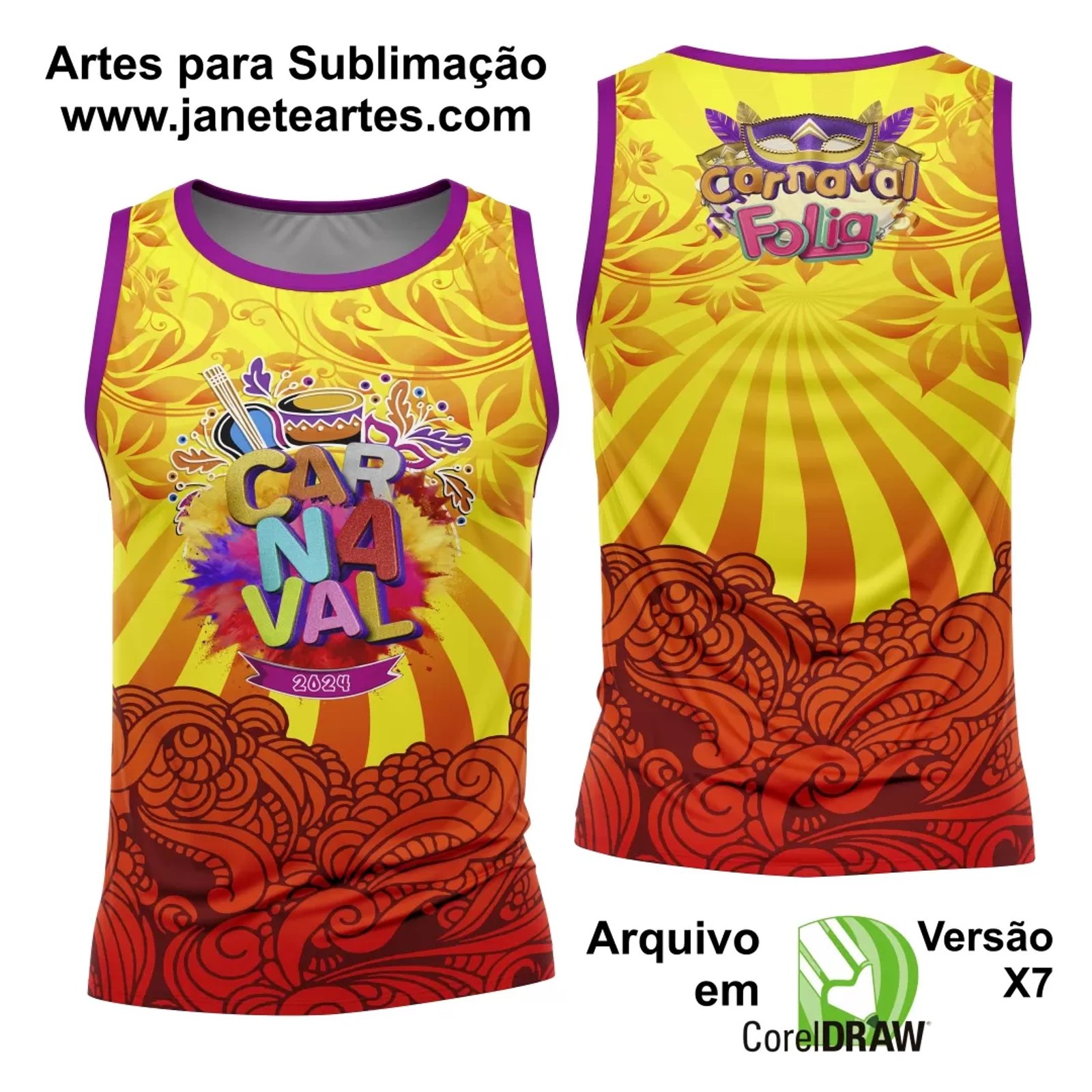 Arte Camisa Bloco Abadá Sublimação Carnaval 2025 - Modelo 12