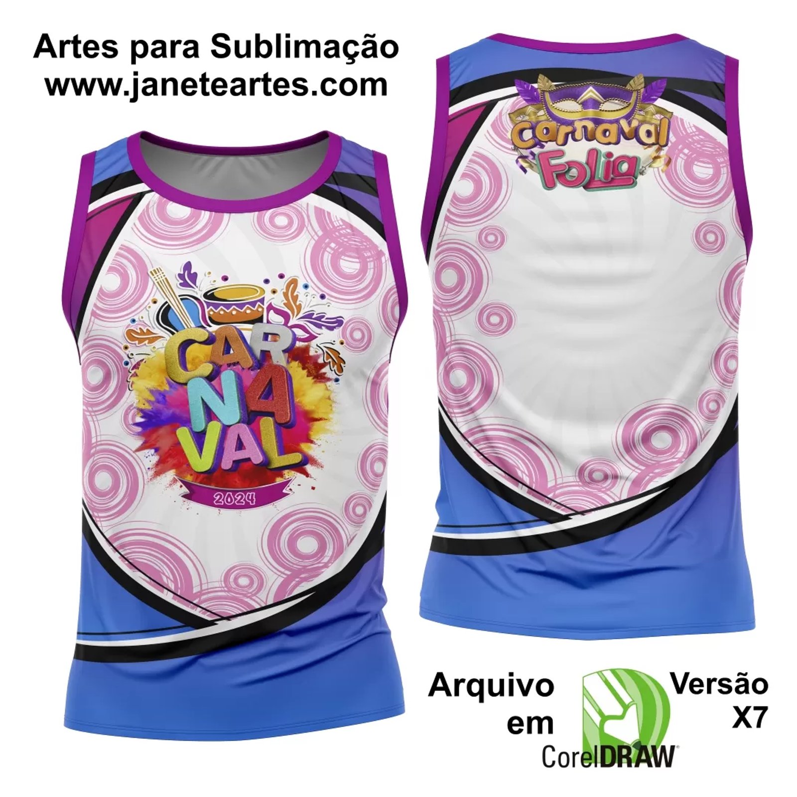 Arte Camisa Bloco Abadá Sublimação Carnaval 2025 - Modelo 14