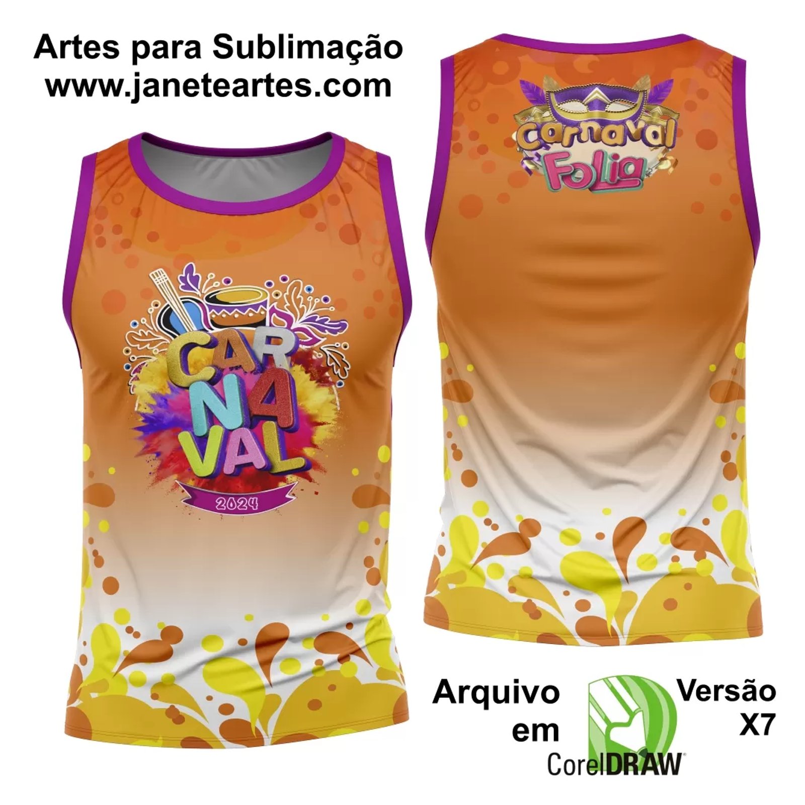Arte Camisa Bloco Abadá Sublimação Carnaval 2025 - Modelo 17