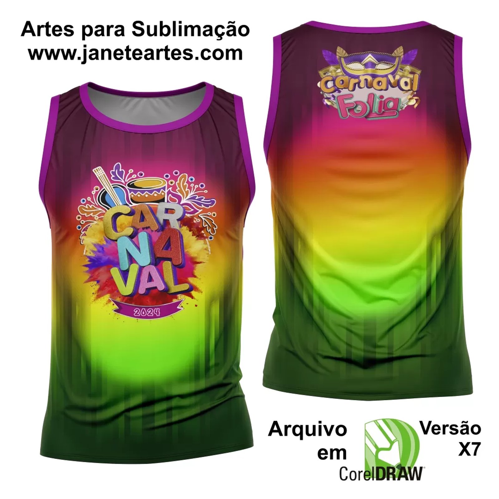 Arte Camisa Bloco Abadá Sublimação Carnaval 2025 - Modelo 27