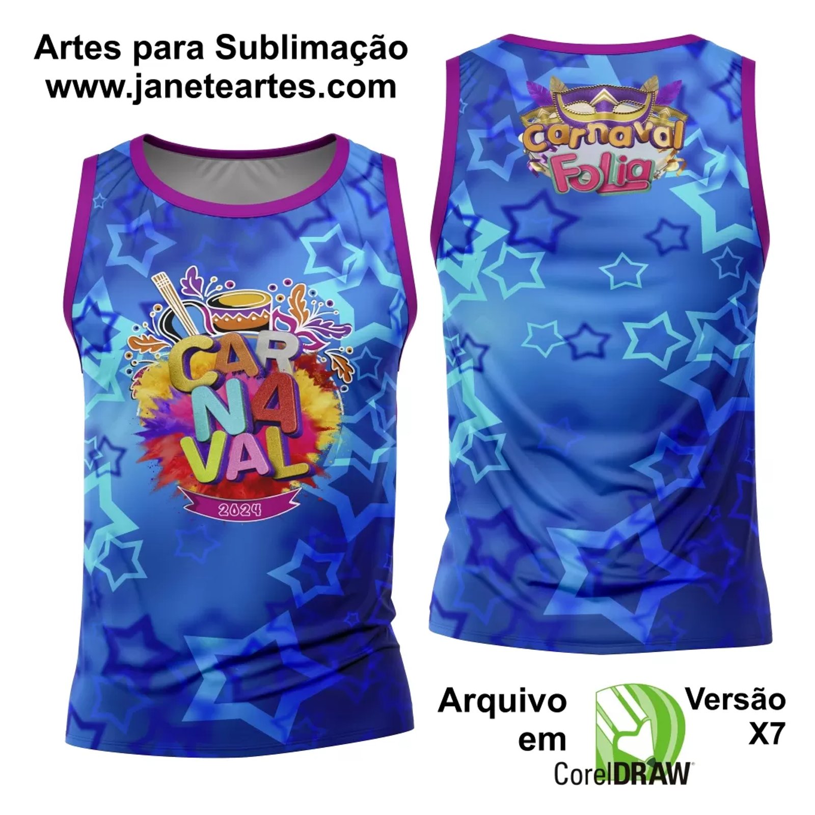 Arte Camisa Bloco Abadá Sublimação Carnaval 2025 - Modelo 30