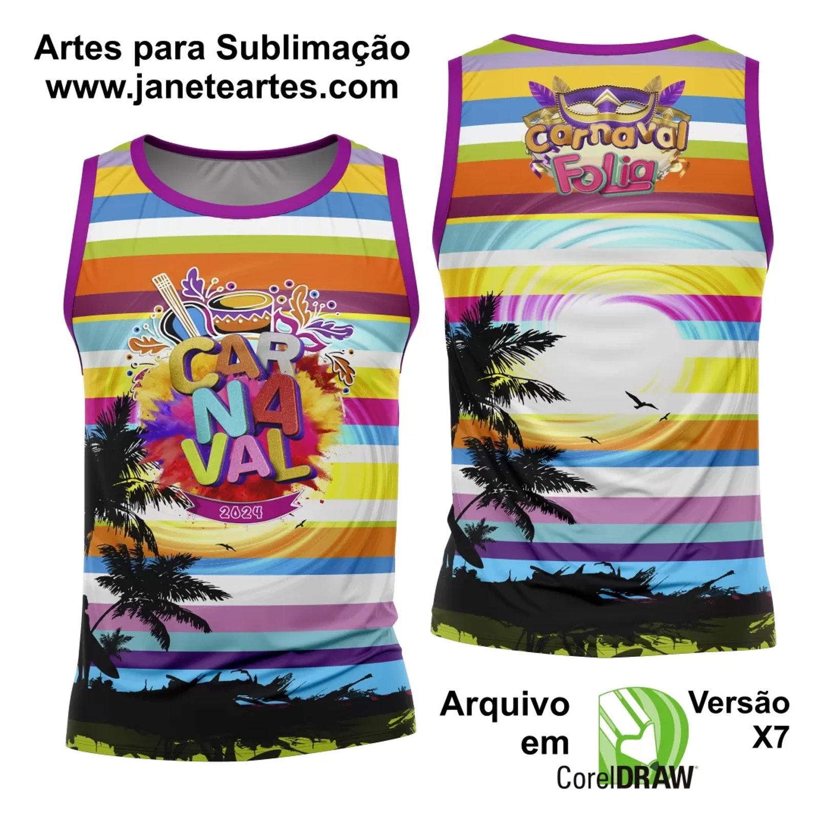 Arte Camisa Bloco Abadá Sublimação Carnaval 2025 - Modelo 41