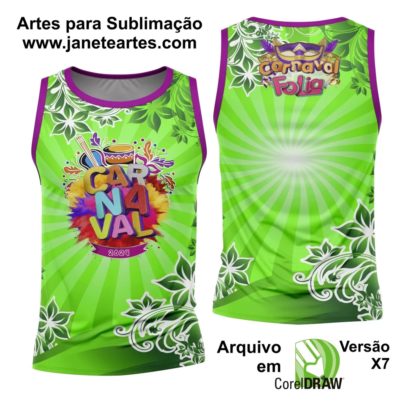 Arte Camisa Bloco Abadá Sublimação Carnaval 2025 - Modelo 43