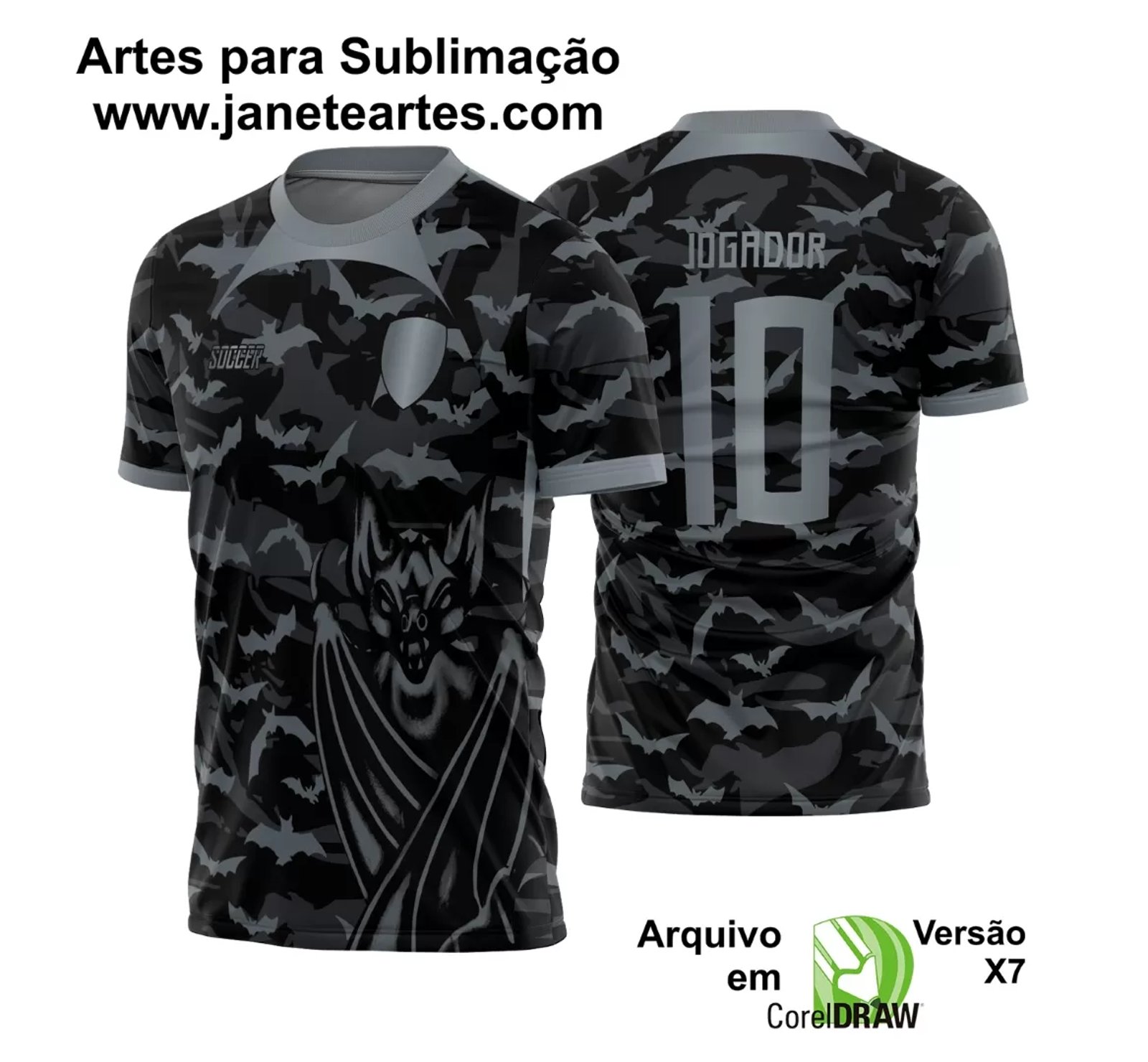 Arte Vetor Camisa InterClasse 2024 Morcegos Modelo 02