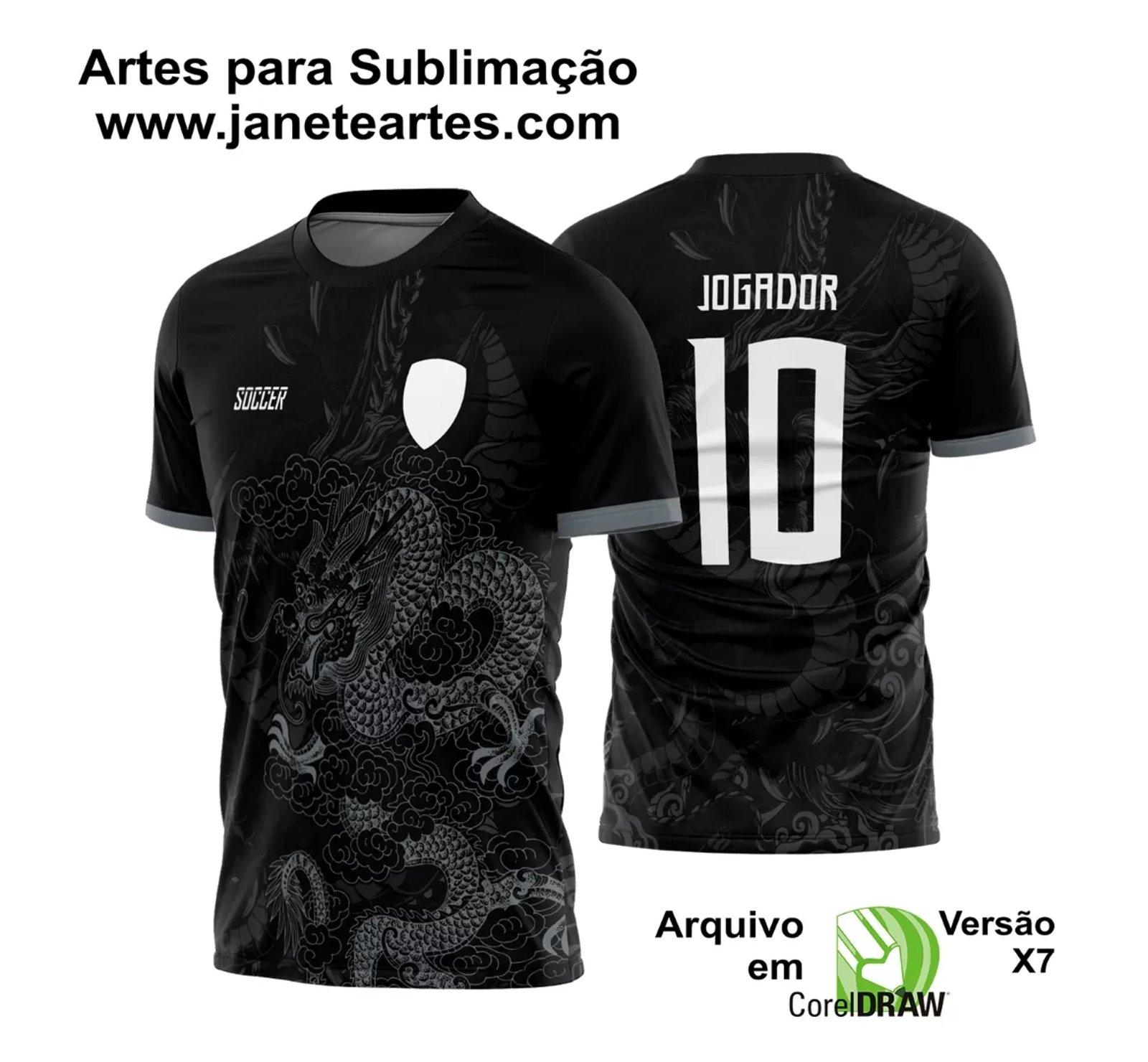 Arte Vetor Camisa InterClasse 2024 Modelo 27 Dragão