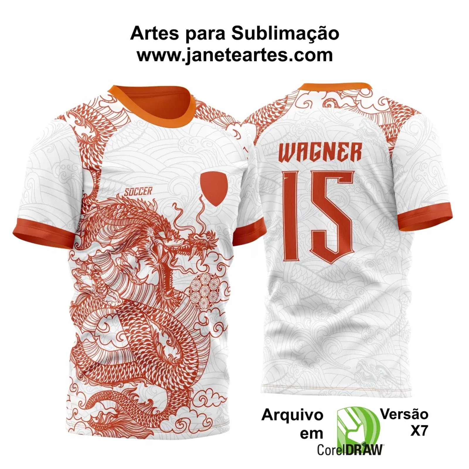Arte Vetor Camisa InterClasse 2024 Modelo 28 Dragão