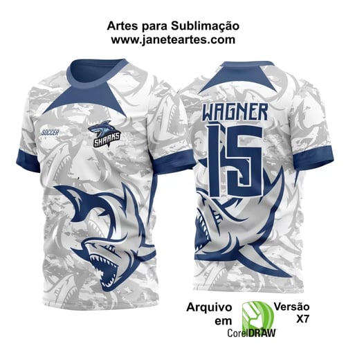 Arte Vetor Camisa InterClasse 2024 Modelo 30 Tubarão