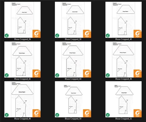 Molde de Costura Para Imprimir Camiseta - 27 - Blusa Cropped Molde de Costura Para Imprimir Camiseta - 27 - Blusa Cropped