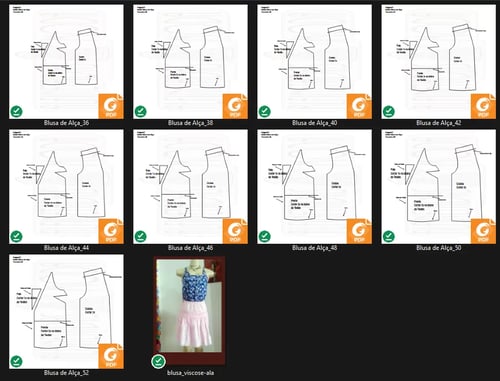 Molde de Costura Para Imprimir Camiseta - 28 - Blusa de Alça Molde de Costura Para Imprimir Camiseta - 28 - Blusa de Alça