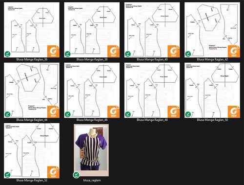 Molde de Costura Para Imprimir Camiseta - 31 - Blusa Manga Raglan Molde de Costura Para Imprimir Camiseta - 31 - Blusa Manga Raglan