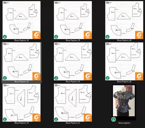 Molde de Costura Para Imprimir Camiseta - 33 - Blusa Peplum Molde de Costura Para Imprimir Camiseta - 33 - Blusa Peplum