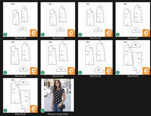 Molde de Costura Para Imprimir Camiseta - 35 - Blusa Poá Molde de Costura Para Imprimir Camiseta - 35 - Blusa Poá