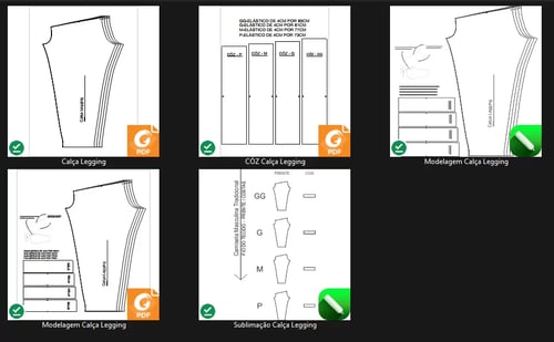 Molde de Costura Para Imprimir Camiseta - 42 - Calça Legging Feminina (P ao GG)