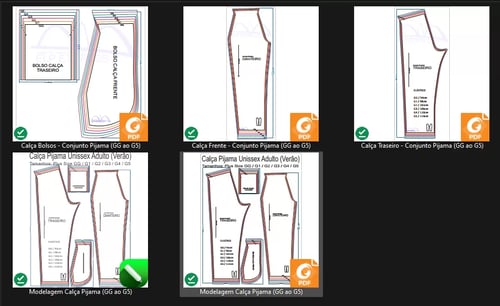 Molde de Costura Para Imprimir Camiseta - 52 - Calça de Pijama Unissex _Verão_ (GG ao G5)