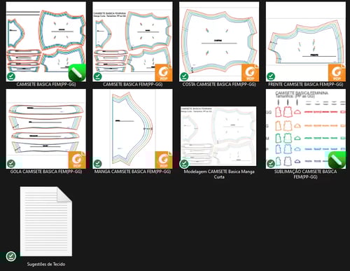 Molde de Costura Para Imprimir Camiseta - 60 - CAMISETE Basica (PP-GG)