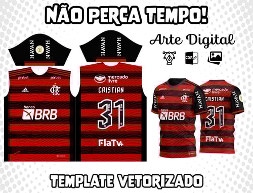 Arte Camisa do Flamengo 2022 - 2023