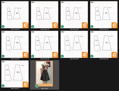 Molde de Costura Para Imprimir Camiseta - 74 - Saia Evasê