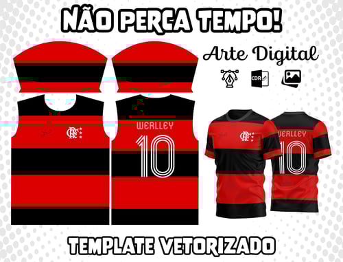 Arte Vetor Camisa Zico Flamengo 