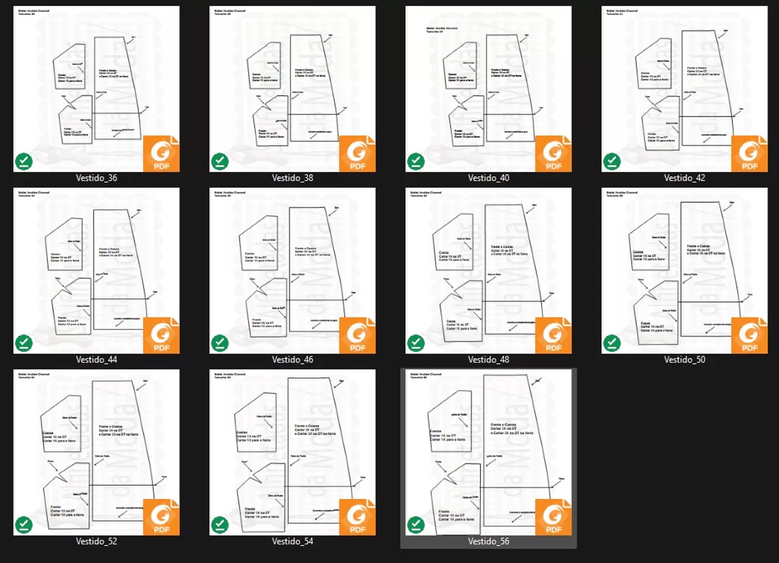 Molde de Costura Para Imprimir Camiseta - 85 - Vestido Channel