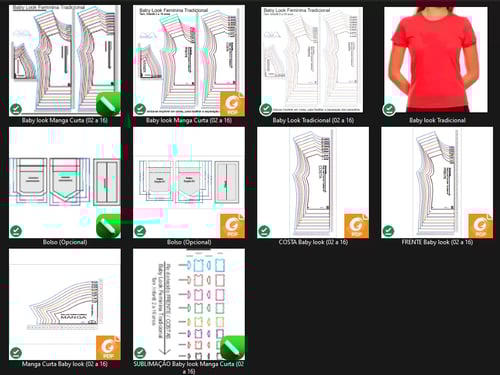 Molde de Costura Para Imprimir Camiseta Infantil - 07 - Baby Look Tradicional (02 a 16) Molde de Costura Para Imprimir Camiseta Infantil - 07 - Baby Look Tradicional (02 a 16)