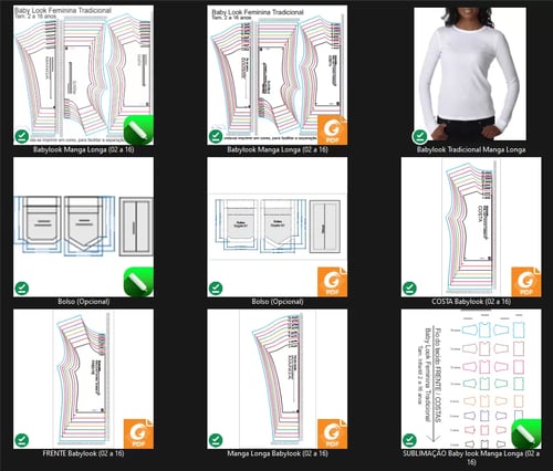 Molde de Costura Para Imprimir Camiseta Infantil - 08 - Baby Look Tradicional Manga Longa (02 a 16) Molde de Costura Para Imprimir Camiseta Infantil - 08 - Baby Look Tradicional Manga Longa (02 a 16)