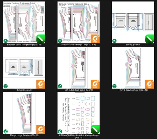 Molde de Costura Para Imprimir Camiseta Infantil - 10 - Baby Look Tradicional Gola V Manga Longa ( 02 a 16 anos ) Molde de Costura Para Imprimir Camiseta Infantil - 10 - Baby Look Tradicional Gola V Manga Longa ( 02 a 16 anos )