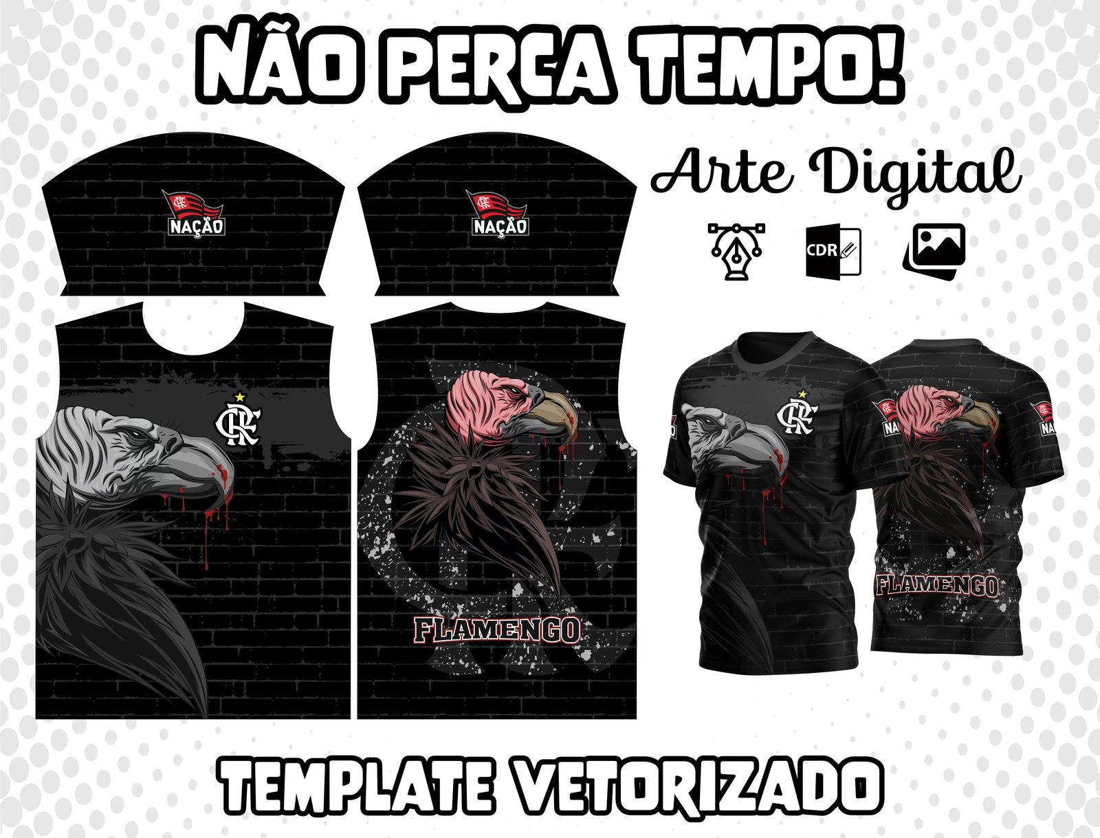 Arte Vetor Camisa do Flamengo