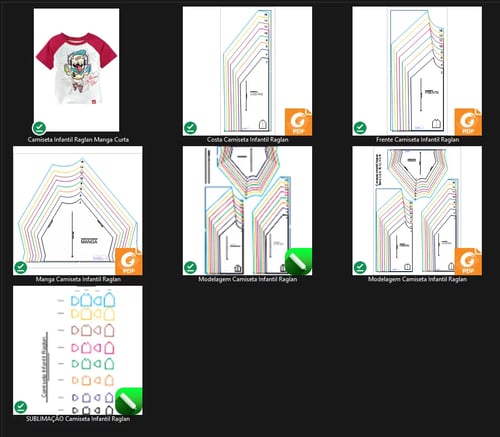 Molde de Costura Para Imprimir Camiseta Infantil - 16 - Camiseta Raglan (2 a 16 anos)