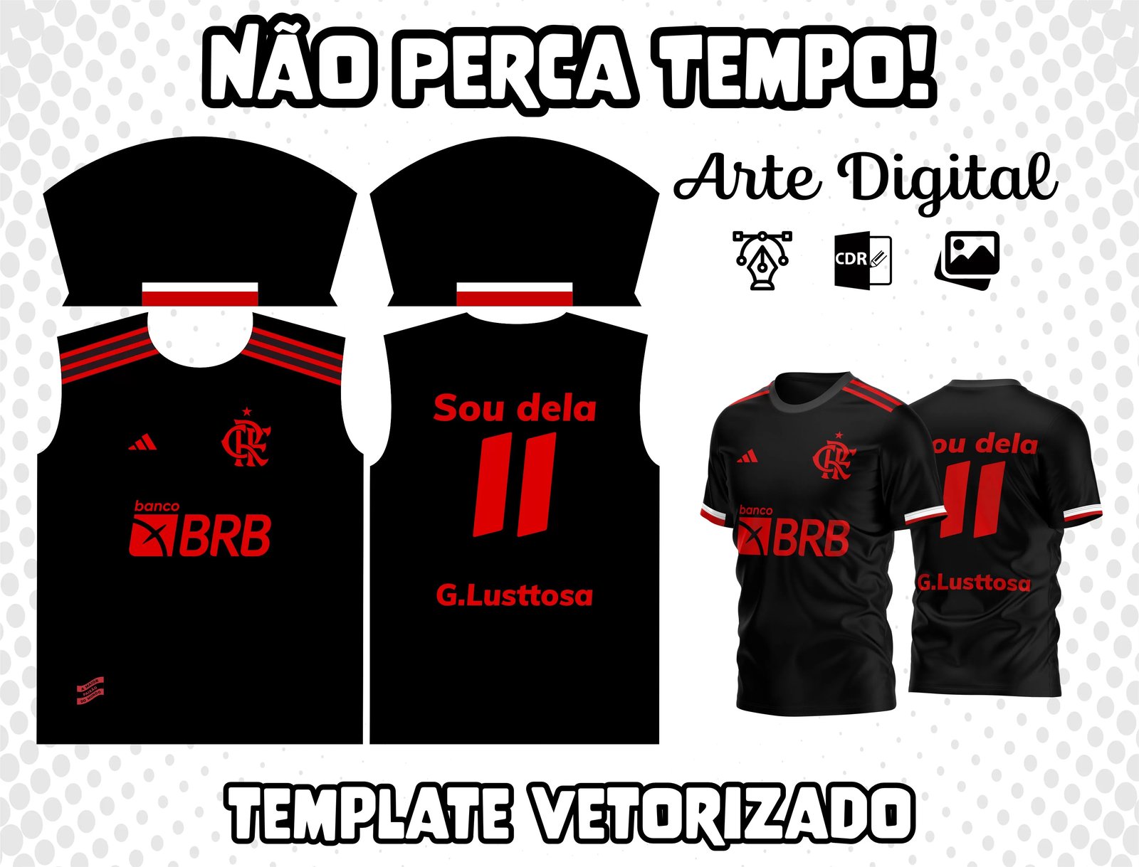 Arte Vetor Camisa do Flamengo