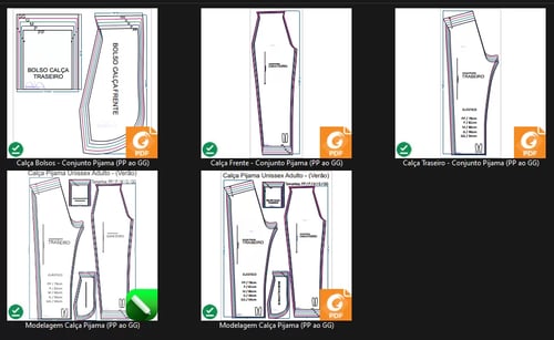 Molde de Costura Para Imprimir Camiseta - 08 - Calça de Pijama Unissex _Verão_ (PP ao GG) Molde de Costura Para Imprimir Camiseta - 08 - Calça de Pijama Unissex _Verão_ (PP ao GG)