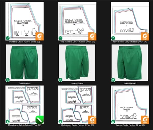 Molde de Costura Para Imprimir Camiseta - 10 - Calção Futebol (PP ao GG) Molde de Costura Para Imprimir Camiseta - 10 - Calção Futebol (PP ao GG)